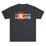 Colorado Lacrosse WHITE Unisex Tri-Blend Crew Tee