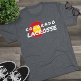 Colorado Lacrosse WHITE Unisex Tri-Blend Crew Tee