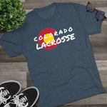 Colorado Lacrosse WHITE Unisex Tri-Blend Crew Tee