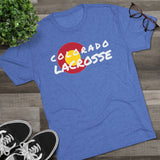 Colorado Lacrosse WHITE Unisex Tri-Blend Crew Tee