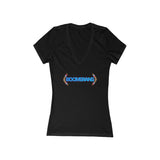 Boomerang Women's Jersey Short Sleeve Deep V-Neck Tee