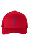 United Skier Red Six-Panel Retro Trucker Cap