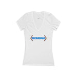 Boomerang Women's Jersey Short Sleeve Deep V-Neck Tee