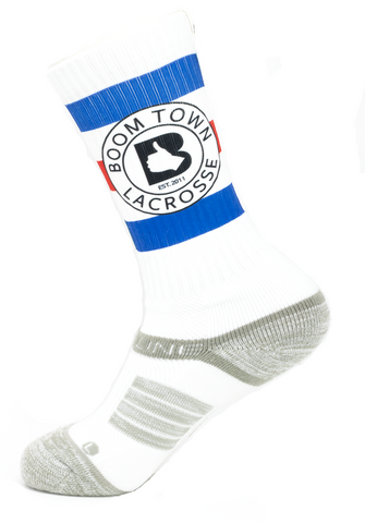Blue Stripe Circle Logo Socks